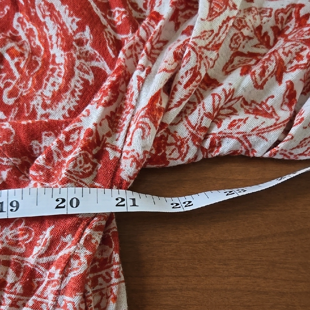 Bohemian Red and Blue Tunic Top - Picture 4 of 6